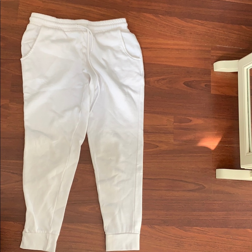 White joggers